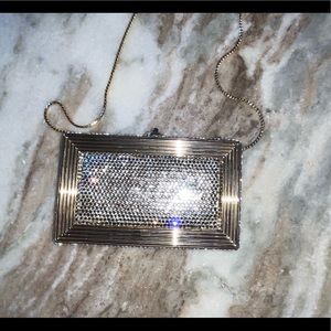 Judith Leiber gold envelope clutch